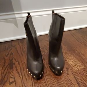 Charles David leather heeled booties